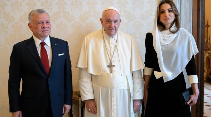 Papa Francisco Recebe Rei e Rainha da Jordânia